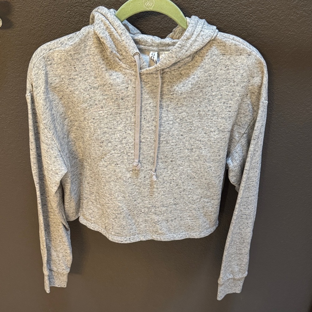 H&M Heather Gray Cropped Hoodie